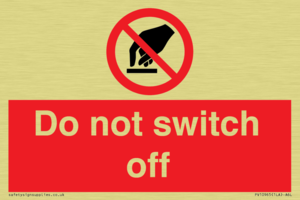 Do not switch off 